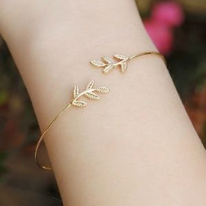 Dainty Leaf Cuff Bracelet